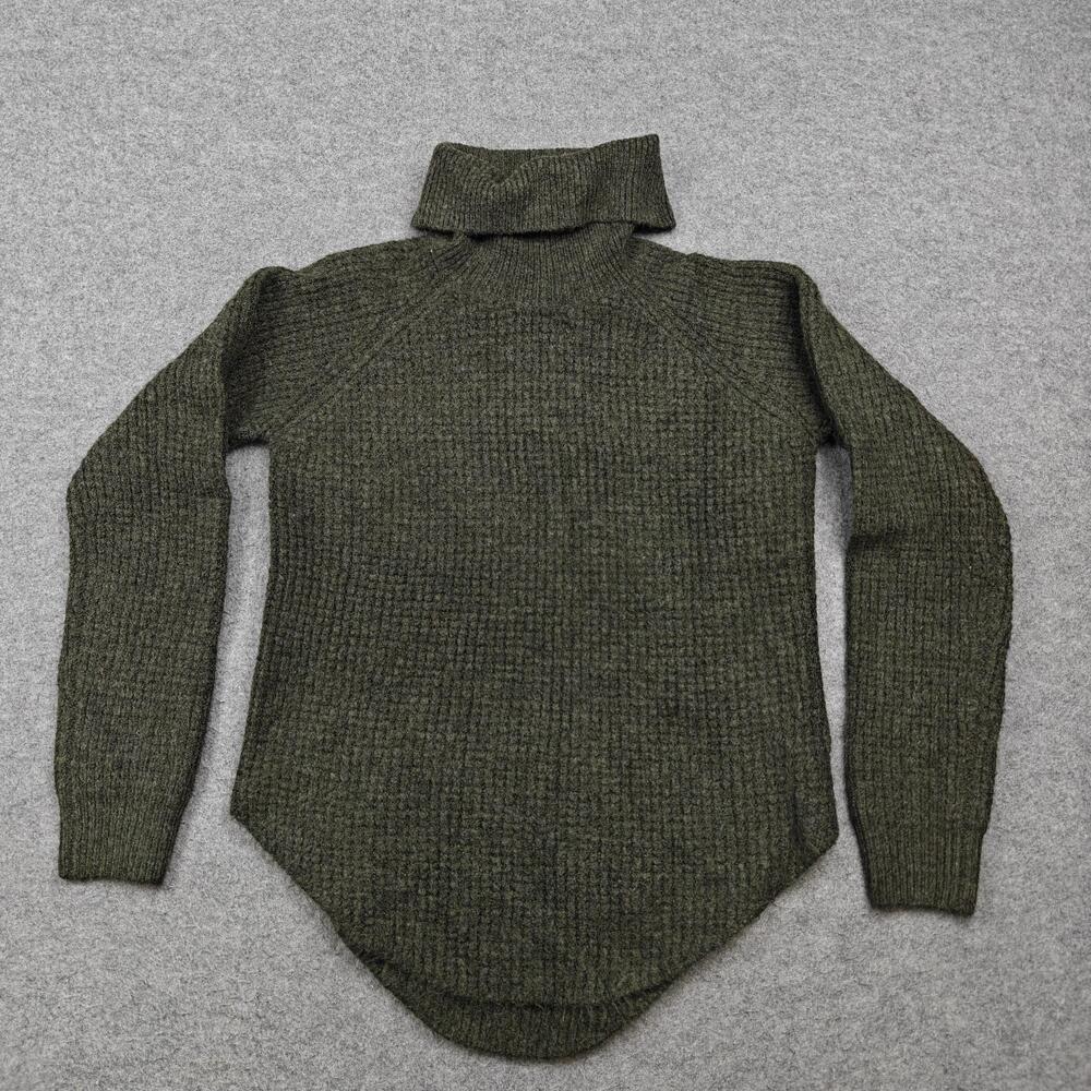 KUHL Sweater Womens Small Green Chunky-Knit Turtleneck Heavyweight Pullover